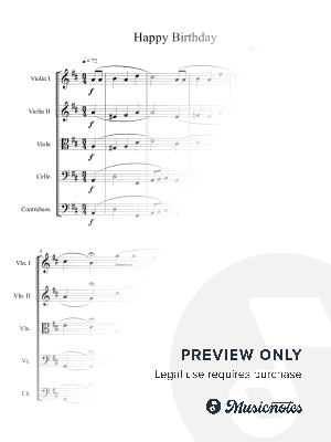 Happy Birthday for String Orchestra