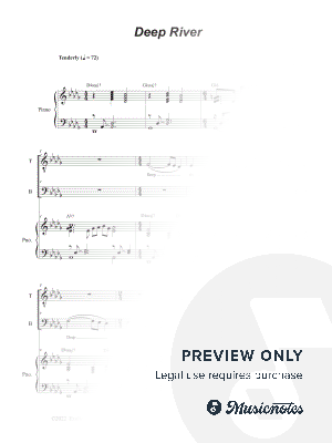 Deep River (Duet for Tenor and Bass solo) by Stephen DeCesare - Sheet Music