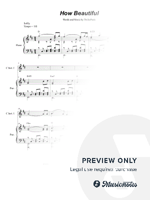 How Beautiful (Duet for C-Instruments) by Stephen DeCesare - Sheet Music