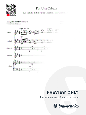 Por Una Cabeza - C. Gardel | Ensemble Royal by Roman Brncic - Sheet Music