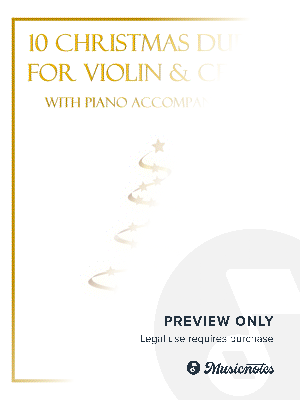 10 Christmas Duets for Violin and Cello with Piano Accompaniment (Vol. 3) by B. C. Dockery - Sheet Music
