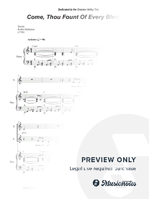 Come, Thou Fount Of Every Blessing (Duet for Soprano and Alto solo) by Stephen DeCesare - Sheet Music