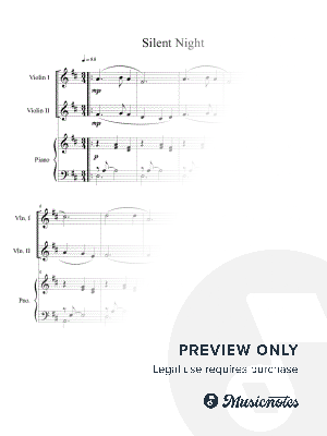 Silent Night (violin duet) with optional piano accompaniment