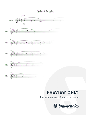 Silent Night for solo violin