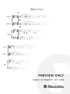 Silent Night (viola duet) with optional piano accompaniment