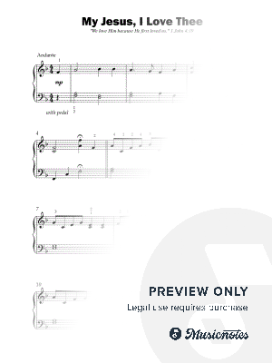 My Jesus, I Love Thee (Early Intermediate) by Pam Turner - Sheet Music
