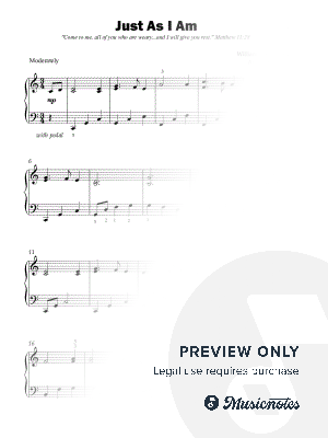 Just As I Am (Early Intermediate)