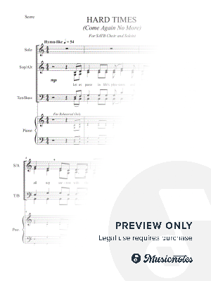 Hard Times Come Again No More