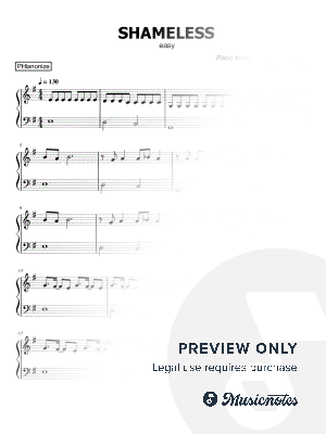 Shameless by PHianonize - Sheet Music