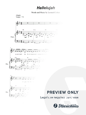Hallelujah (Unison choir) by Stephen DeCesare - Sheet Music