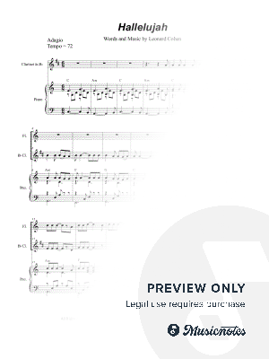 Hallelujah (Duet for Flute and Bb-Clarinet)