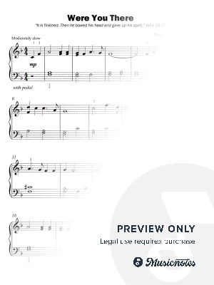 Were You There (Late Beginner) by Pam Turner - Sheet Music