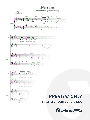 Blessings (Duet for Soprano and Alto solo) by Stephen DeCesare - Sheet Music