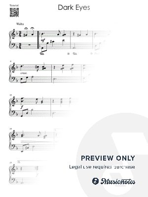Dark Eyes I Black Eyes I Russian Folk Song I Easy / Medium Piano by Alicja Urbanowicz - Sheet Music