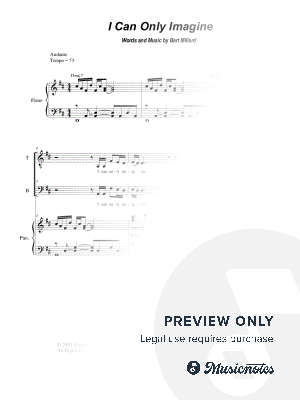 I Can Only Imagine (Vocal Quartet - (SATB)