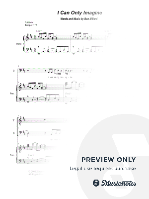 I Can Only Imagine (Duet for Tenor and Bass solo) by Stephen DeCesare - Sheet Music
