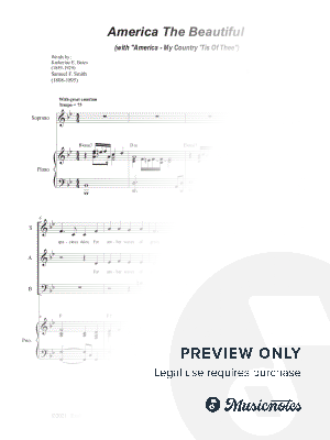 America The Beautiful (with "America - My Country 'Tis Of Thee") (SAB) by Stephen DeCesare - Sheet Music