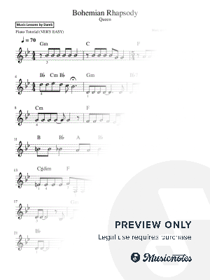Bohemian Rhapsody (Queen) [very easy]