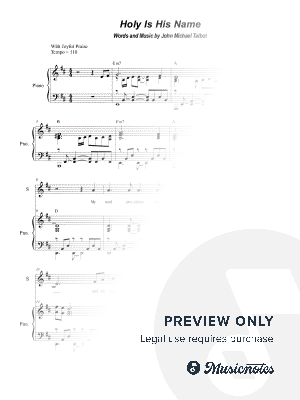 Holy is His Name (Duet for Soprano and Tenor solo) 