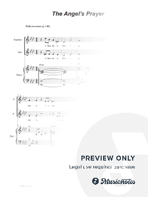 The Angel's Prayer (Duet for Soprano and Alto solo) by Stephen DeCesare - Sheet Music
