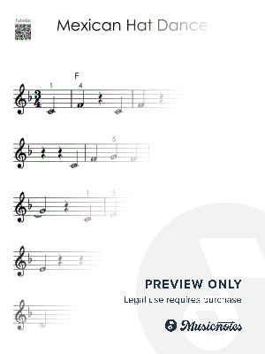 Mexican Hat Dance I Beginner Piano Tutorial Easy Sheet Music with Letters for Absolute Beginner by Alicja Urbanowicz - She...