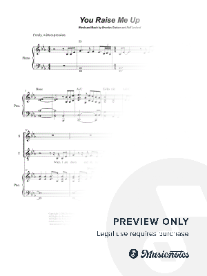 You Raise Me Up (2-part choir - (Soprano and Tenor)