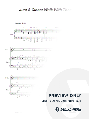 Just A Closer Walk With Thee (Bb-Clarinet solo and Piano)