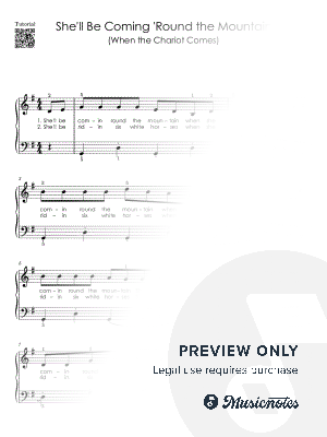 She'll Be Coming 'Round the Mountain I Piano Tutorial Easy Sheet Music for Beginners