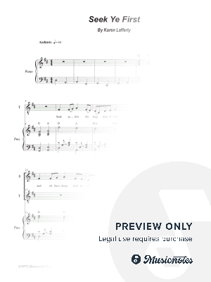 Seek Ye First (Duet for Soprano and Tenor solo)