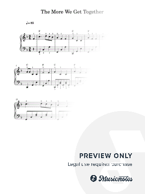 The More We Get Together - piano sheet music