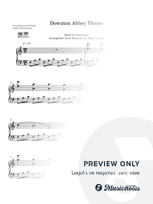 Downton Abbey Theme - Lever Harp Only