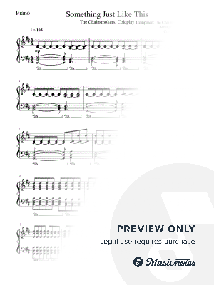 Something Just Like This - The Chainsmokers ft. Coldplay by The Blue Notes - Sheet Music