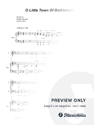 O Little Town Of Bethlehem (Duet for Tenor and Bass solo)