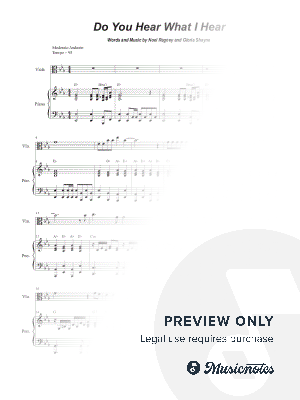 Do You Hear What I Hear? (Viola solo and Piano)