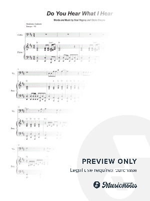 Do You Hear What I Hear? (Cello solo and Piano)