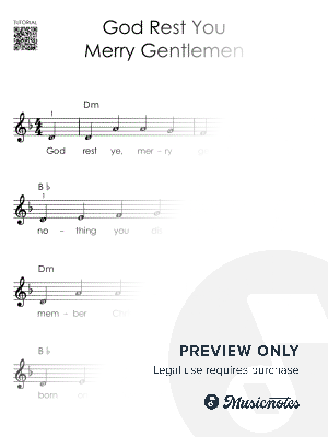 God Rest You Merry Gentlemen I Piano Tutorial Easy Sheet Music with Letters for Beginners by Alicja Urbanowicz - Sheet Music