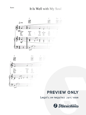 It Is Well with My Soul (Piano/Vocal/Guitar) by B. C. Dockery - Sheet Music