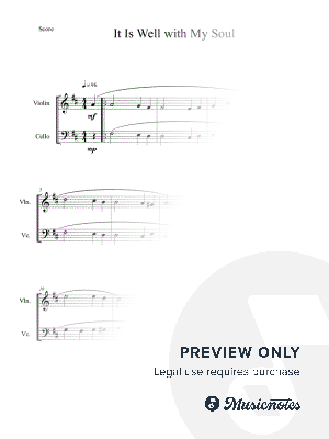 It Is Well with My Soul (Violin and Cello Duet) by B. C. Dockery - Sheet Music