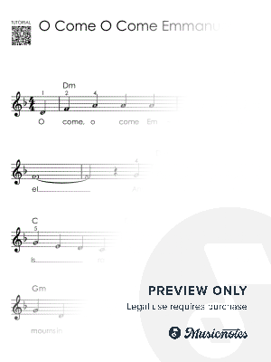 O Come O Come Emmanuel I Christmas I Piano Tutorial Easy Sheet Music with Letters for Beginners
