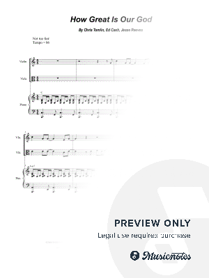 How Great Is Our God (Duet for Violin and Viola) by Stephen DeCesare - Sheet Music