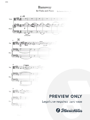 Runaway - Viola and Piano (Full Score and Parts)
