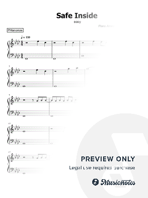Safe Inside by PHianonize - Sheet Music