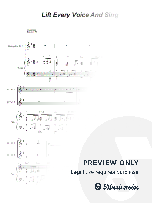 Lift Every Voice And Sing (Duet for Bb-Trumpet)