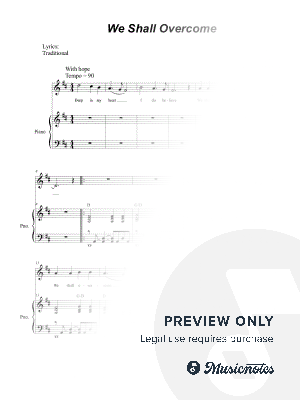 We Shall Overcome (Unison choir) by Stephen DeCesare - Sheet Music
