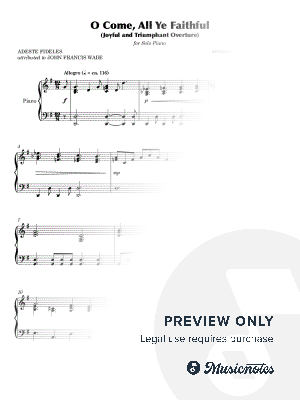 O Come, All Ye Faithful (Joyful and Triumphant Overture) (Solo Piano)