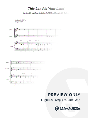 This Land Is Your Land (Duet for C-Instruments) by Stephen DeCesare - Sheet Music