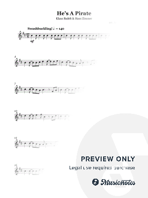 He's a Pirate by Sheet Music Boss - Sheet Music