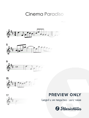 Love Theme from Cinema Paradiso Easy Violin sheet music