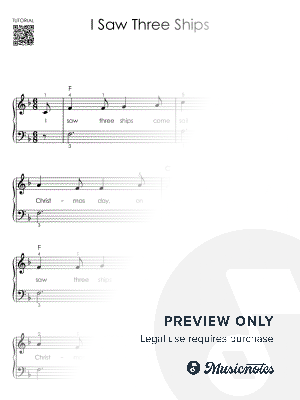 I Saw Three Ships I Christmas Piano Tutorial I Simplest Arrangement for Beginners [Easy]