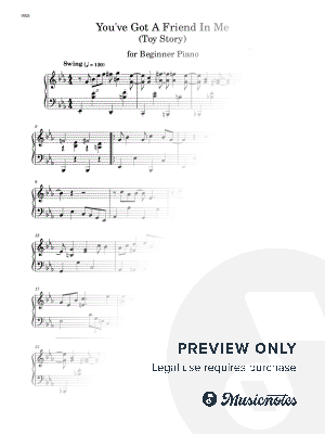 You've Got a Friend in Me - Easy Piano (Full Score)